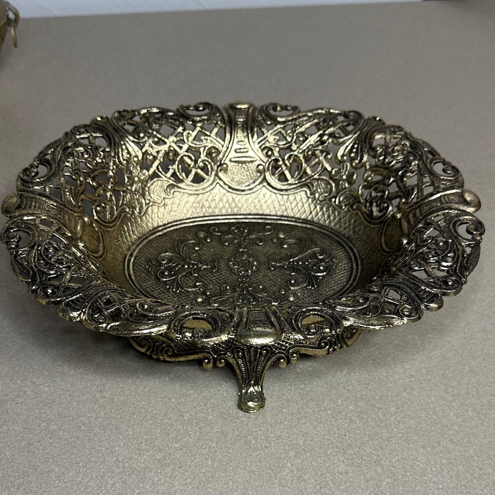 Ornate Gold Decorative Bowl - Picture 4 of 13